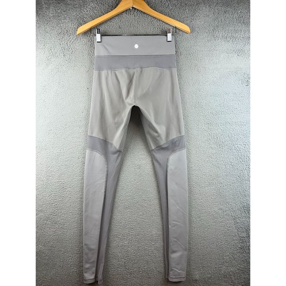 Lululemon Breathe Easy Pant Ambient Grey mesh cutout long high rise tights 4 - Picture 1 of 8